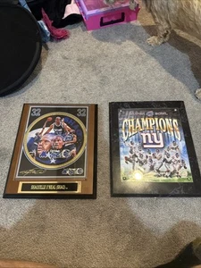 SHAQ Shaquille O'Neal NBA New York Giants Plaque Lot 1993 Sports Impressions NFL - Picture 1 of 5