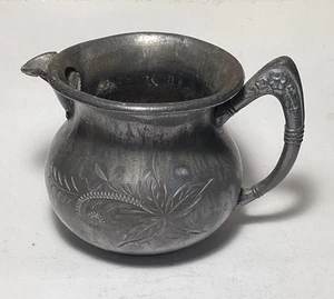 Antigua jarra crema taza floral grabada plato cuádruple 25 de diciembre de 1910 - Imagen 1 de 7