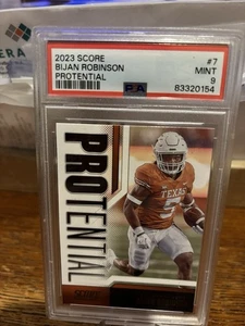 2023 Score Bijan Robinson Rookie Protential #7 PSA 9 Mint Longhorns Falcons - Bild 1 von 3