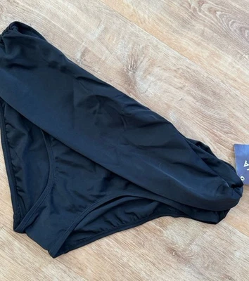 Nuevo Bikini Negro Traje de Baño Parte Inferior Talla Grande 20W 22W Plegable Tiro Bajo Ava & Viv Foto 1 de 4