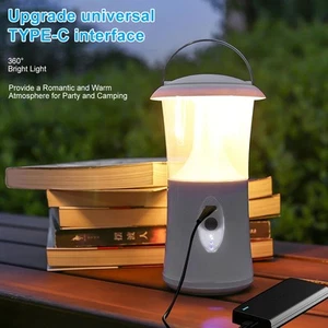 LED Laterne Taschenlampe Lampe USB Wiederaufladbar Camping Notleuchte Outdoor Wandern - Bild 1 von 12