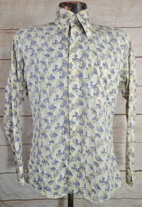 SEARS King Road Disco Shirt Lady Dot MCM Abstract AOP Vintage 60's 70's Mens S - Picture 1 of 14