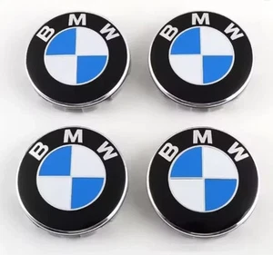 Set of 4 For BMW 68mm Wheel Center Hub Caps Logo Badge Emblem Rim Hubcaps Emblem - Picture 1 of 4