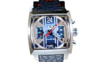 TAG Heuer Monaco 24 Steve McQueen CAL5111.FC6299 Esqueleto Juego Completo Caja Papeles Foto 1 de 4