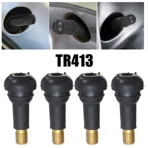TR413 Rubber Valve Nozzle with Aluminum Alloy Construction for Tubeless Tires - Picture 1 of 12