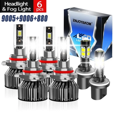 Combo de faros LED para GMC Sierra 3500 2001-2002 luz antiniebla alta baja 6 piezas Foto 1 de 4