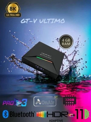 OPTIC GTV ULTIMO - Android TV Box | 4K UHD | 4GB/32GB | Dual WiFi - Image 1 of 4