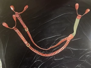 Braune Leder geflochtene Hosenträger Hosenträger verstellbare Schnalle - Bild 1 von 8