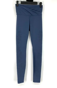 Lululemon Leggings Womens Size 4 Always On High Rise Everlux Blue Floral Flocked - Picture 1 of 14