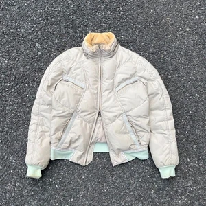 Marithe Francois Girbaud 90s 2WAY Daunenjacke L Beige Gebraucht Top Zustand - Bild 1 von 5