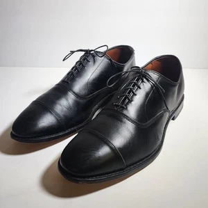 $425 ALLEN EDMONDS NEGRO OXFORD BALMORAL PARK AVENUE PARA HOMBRE 10 3E EEE EXTRA ANCHO - Imagen 1 de 13