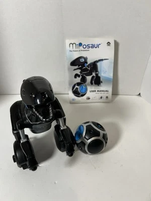 VIDEO WowWee MiPosaur Robotic Toy Track Ball Dinosaur Interactive Lights Sounds. - Image 1 of 3