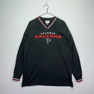 VTG Y2K NFL Brand Atlanta Falcons Jersey Shirt - Black - Embroidered - LARGE - Picture 1 of 7