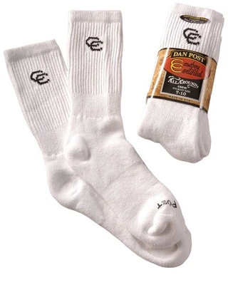 Calcetines Dan Post para hombre certificados vaquero (paquete de 2) blancos Foto 1 de 2