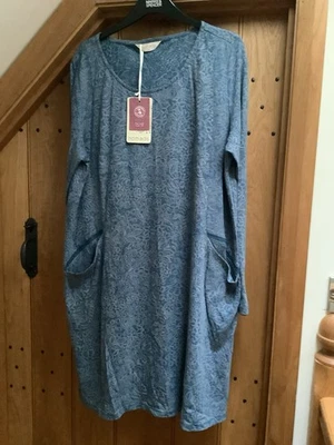 Nomads Women's Tunic Dress Size 16 - Blues - Organic Cotton - Image 1 of 4