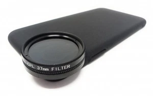 CPL Filter 37mm Circular Polarizer Lens in Black with Case for iPhone XR - Picture 1 of 4