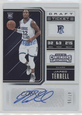 2018 Panini Contenders Draft Picks Ticket /99 Jared Terrell #99 Rookie Auto RC - Image 1 of 2