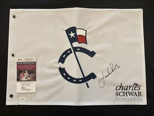 Jordan Spieth Signed Charles Schwab Challenge Golf Flag Colonial Auto ~ JSA COA - Picture 1 of 2