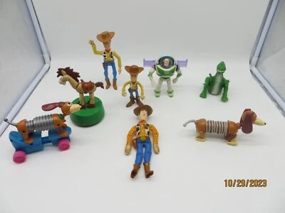 Toy Story 1 & 2 Burger King & McDonalds Toys Lot of 8 Woody Rex Slinky - Image 1 of 4