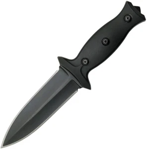 ABKT Tac Boot Black Synthetic 8Cr13MoV Spear Point Fixed Blade Knife 014 - Picture 1 of 3