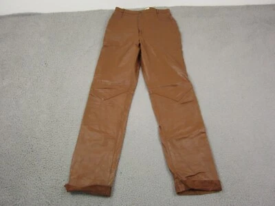 Pantalones de cuero vintage Vakko para mujer 11/12 marrón hechos en EE. UU. discoteca años 70 80 damas Foto 1 de 4