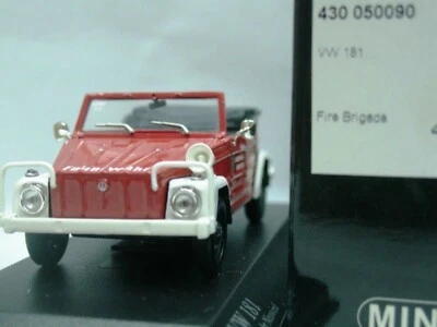 WOW EXTREMELY RARE VW 181 Kubelwagen Cabriolet Fire Neuwied 1969 1:43 Minichamps - Image 1 of 3