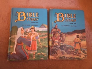 The Bible Story by Arthur S Maxwell Children's Illustrated Book Vol 3 and 4 1955 - Picture 1 of 12