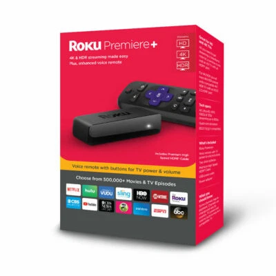 New Roku Premiere+ Digital Media Streamer with Voice Remote 4K/HDR/HD- 3921RW - Image 1 of 4