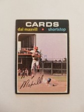DAL MAXVILL 1971 TOPPS BASEBALL CARD #476 ST. LOUIS CARDINALS