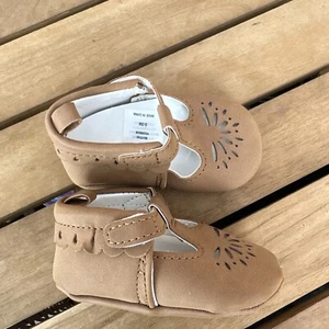 Brown Baby Girl Shoes - Cat and Jack Size 0-3 months - Picture 1 of 2