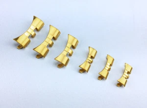 Gold-Tone Jubilee WATCH Band Curved End Link Piece 18mm 19mm 20mm 12mm 13mm 14mm - Picture 1 of 2