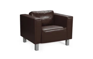 Sessel Clubsessel MAILAND in Kunstleder Dunkelbraun - Bild 1 von 2