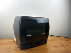 VINTAGE 1980s FERGUSON A10RWH COLOUR CRT TV RETRO HELMET STYLE GAMING - Picture 1 of 11