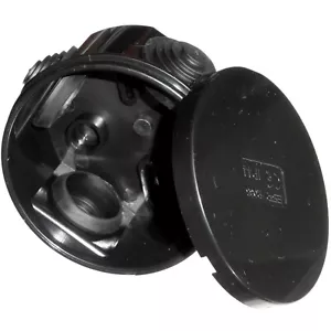 10 x Small 65mm Round Junction Box Black IP44 Ideal for Garden Lights Wiring - Picture 1 of 8