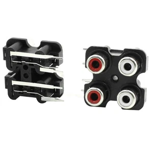 1PCS NEW Audio Video AV Concentric RCA Socket 4 Female Jack Connector RCA-407 - Picture 1 of 1
