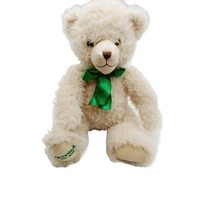 Crayola Crayons Teddy Bear 11” 2015 White Green Ribbon Plush Stuffed - Picture 1 of 8