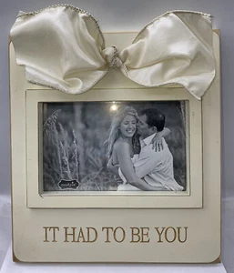 Mud Pie Wood Picture Frame Wedding Couple 5.5”x3.5” Photo IT HAD TO BE YOU 9”x8” - Picture 1 of 10