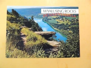 Wyalusing Pennsylvania cartolina d'epoca veduta aerea di Wyalusing Rocks - Foto 1 di 2
