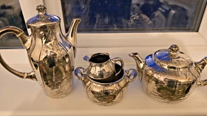 Christofle Art Nouveau 4 piece Tea & Coffee Set ‘Gallia' 4643 ~ Silver Plated - Picture 1 of 17