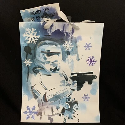 Bolsa de presente Star Wars Stormtrooper Vader Natal Natal média 33cm x 26cm - Imagem 1 de 4