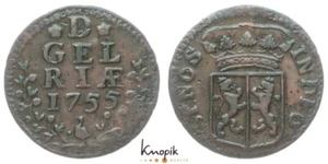 Países Bajos-Dinero, Provincia, 1 Duit 1755, Verkade 19.7., 2,40g., ss - Imagen 1 de 1