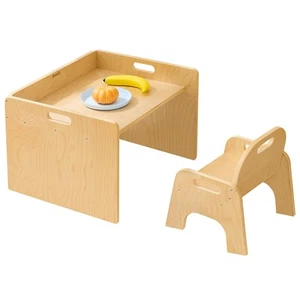 Montessori Weaning Table and Chair Set for Toddlers, Kids Furniture for Play,... - Picture 1 of 6