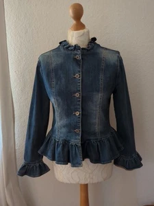 zauberhafte Jeansjacke Mit Volants Rüschen M - Bild 1 von 9
