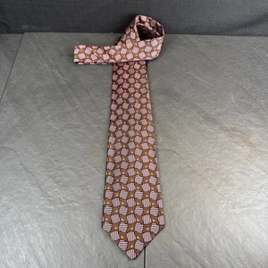 Robert Talbott Best In Class rosa braune Kreise Herrenkrawatte 100 % Seide 60 x 4 Krawatte - Bild 1 von 12