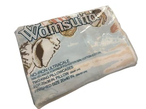 Vintage Wamsutta Sea shell King Pillowcases No Iron Ultracale 20”x 40” - Picture 1 of 5