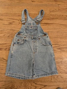 Vtg 1997 Levi’s Overalls Shortalls 3T White Tab Rare Toddler Jean Denim Cotton - Picture 1 of 9