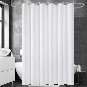 White Long Shower Curtain 72 x 80 inch, Hotel Fabric Machine Washable Shower ... - Picture 1 of 7