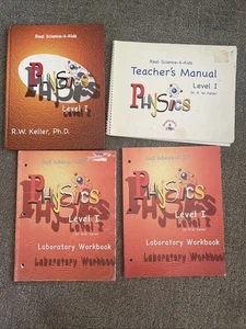 Real Science 4 Kids Physics Level I Text, 2 Lab Workbooks, Teacher's Manual set - Picture 1 of 9
