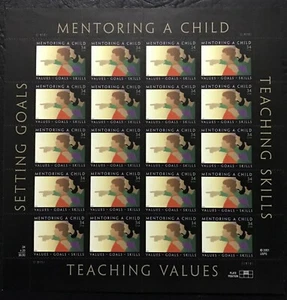 2002 Scott #3556 - 34¢ - MENTORING A CHILD - Full Sheet of 20 Stamps - Mint NH - Picture 1 of 1