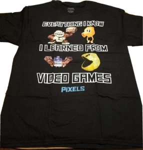 Maglietta Pixels Movie Tutto quello che so l'ho imparato dai videogiochi retrò  - Foto 1 di 1